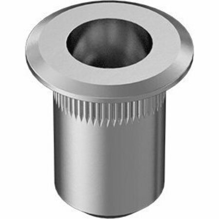 BSC PREFERRED Self Sealing Heavy-Duty Rivet Nut Aluminum 6-32 Internal Thread .020 - .080 Thick, 10PK 93484A332